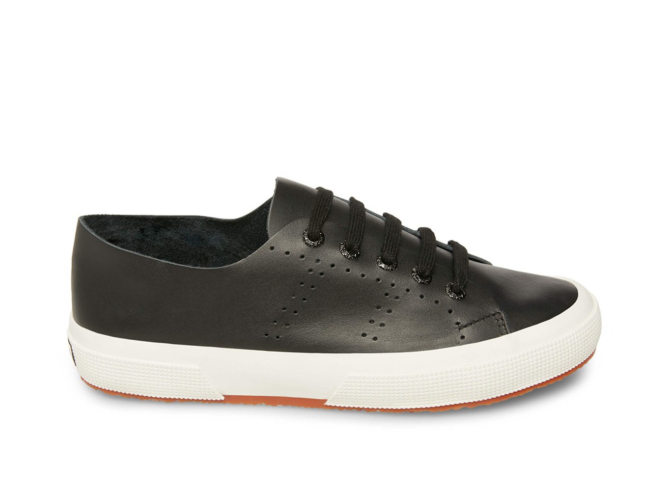 Superga Sneakers Mens - 2750 Rawcutleatheru Leather - Black - SCLXJ2804